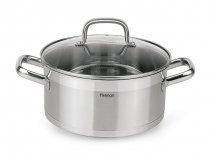 На фото Кастрюля Fissman Cordelia 24x11.5 см/5.2 л со стеклянной крышкой (SS-5324.24)