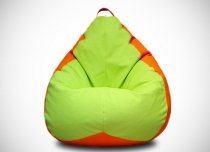На фото Кресло-груша Bel.i.v. Green-Orange (1177)