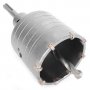 На фото Коронка Intertool по бетону 65мм и переходник SDS Plus 100мм (SD-7065)