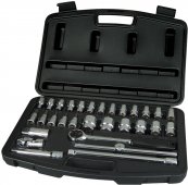 На фото Набор головок торцевых Stanley 1/2" с инструментами, 30 шт (1-94-653)
