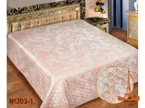 На фото Покрывало Love you Жаккард 203-1 230х250 см Бежевое