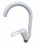 Смеситель для кухни Cron Hansberg 777-G на гайке WHITE (CR0792) На фото Смеситель для кухни Cron Hansberg 777-G на гайке WHITE (CR0792)