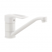 Смеситель для кухни Haiba Hansberg 004 WHITE (HB0182) На фото Смеситель для кухни Haiba Hansberg 004 WHITE (HB0182)