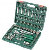 На фото Набор торцевых головок Hans 1/4"DR 4-14мм и 1/2"DR 10-32 мм, 108 шт 12 грананей (TK-108 R2)