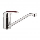 На фото Смеситель для кухни CRON MAGIC 004 (красная ручка) (CR0148)