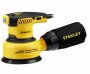 На фото Шлифмашина эксцентриковая STANLEY 300 Вт, 13000 об/мин, амплитуда 2.5 мм, диск 125 мм (SS30-RU)