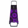 На фото Сумка-тележка Rolser Jet Flor Joy 40 Lila Negro (925930)