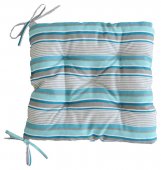 На фото Подушка для стула Прованс Allure blue Полоска 40х40 см Синее (.008082)
