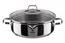 На фото Кастрюля Vinzer для тушения Allegro series 24 см (89174)