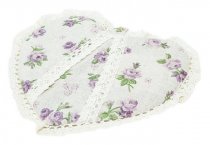 На фото Прихватка Прованс Сердце Lilac Rose с кружевом 18х18 см (.003711)