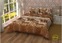 На фото Постельное белье Leleka-Textile Полиэстер 175х210 Коричневое Двуспальное