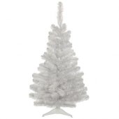 На фото Сосна TriumphTree 90 см Icelandic iridescent белая с блеском с подставкой (788613)