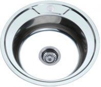 На фото Кухонная мойка Zerix Z490-06-180E Satin матовая (ZX1582)