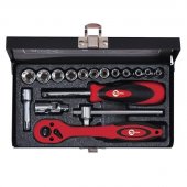 На фото Набор инструмента Intertool 1/4" 17шт 4-13мм CrV (ET-6017)