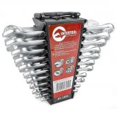 На фото Набор ключей комбинированных Intertool 22шт дюймовых 11шт метрических 11шт (HT-1305)