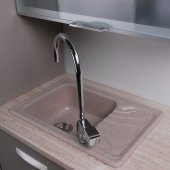 На фото Кухонная мойка Fancy Marble (Буль-Буль) FILADELFIA 640х435х195 песочная (103067001)