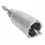 На фото Коронка Intertool по бетону 40мм и переходник SDS Plus 100мм (SD-7040)