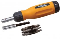На фото Отвертка с трещоткой Mastertool 12 насадок (40-0518)