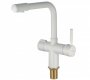 На фото Смеситель для кухни Haiba Hans 021 WHITE (HB0842)