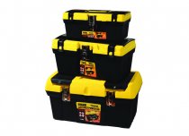 На фото Комплект ящиков Mastertool 3шт металлические замки (79-2001)