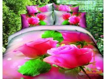 На фото Комплект постельного белья Love you Розочки 230х245 см 4шт Евро Розовый (stp 346)