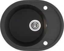 На фото Кухонная мойка Laveo Dafne черная (SGD_783T)