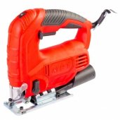 На фото Лобзик электрический Mastertool 550 Вт, 80/8 мм, 800-3000 об/мин, аксессуары 4 шт в кейсе (MJS6005)