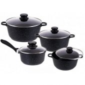 На фото Набор посуды с мраморным покрытием Edenberg 8 предметов (EB-9180)