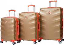 На фото Чемодан Bonro Next набор 3 штуки золотой (10040303)