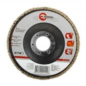 Диск шлифовальный лепестковый Intertool 115*22мм, зерно K120 (BT-0112) На фото Диск шлифовальный лепестковый Intertool 115*22мм, зерно K120 (BT-0112)