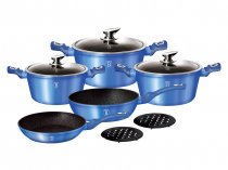 На фото Набор посуды Berlinger Haus Metallic Line Royal Blue Edition 10 предметов BH-1658N