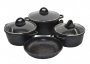 Набор посуды с мраморным покрытием Benson 7 предметов (BN-313) На фото Набор посуды с мраморным покрытием Benson 7 предметов (BN-313)