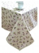 На фото Скатерть Прованс Lilac Rose с кружевом 120х140 см (.003779)
