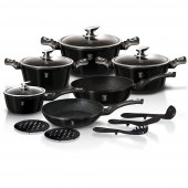 Набор посуды Berlinger Haus Metallic Line Royal Black Edition 15 предметов (BH-1664N) На фото Набор посуды Berlinger Haus Metallic Line Royal Black Edition 15 предметов (BH-1664N)