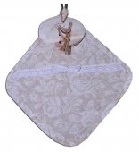 На фото Прихватка Прованс White Rose с кружевом 20х20 см (.003720)