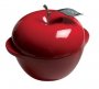 На фото Кастрюля Lodge Cast Iron в форме яблока чугунная RED (E3AP40)