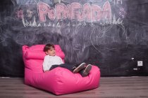 На фото Кресло-мешок Лежак Poparada Pink (LM)