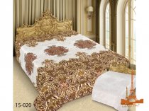 На фото Покрывало двухстороннее Love you Barokko 15-020 220х240 см Золотое
