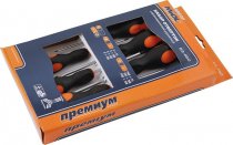 На фото Набор отверток с эргономичной рукояткой Miol CRV 7 шт (63-450)