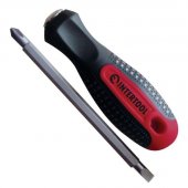 На фото Отвертка двухсторонняя Intertool SL6, PH2 (VT-3100)