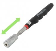 На фото Захват магнитный телескопический с led-подсветкой Intertool 190-810 мм 2.25 кг (ET-1017)