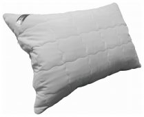 На фото Подушка Руно Силикон 50x70 см Серая с серебряным кантом (310.52GREY)