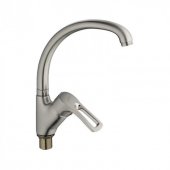 Кухонный смеситель Haiba Hansberg 777 на гайке сатин (HB0219) На фото Кухонный смеситель Haiba Hansberg 777 на гайке сатин (HB0219)