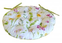 На фото Подушка для стула Прованс Весна Living D-40 см Салатовая (.001040)