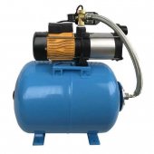 На фото Насосная станция Optima MH-N1100 INOX-50 1,1кВт многоступ нерж, колеса на ГРЕБЁНКЕ