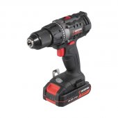 На фото Дрель-шуруповерт Intertool 20 В, 50 Nm, 0-450/0-1700 об/мин, 2-13 мм, 2.0 Ач, ЗУ 2А (WT-0351)