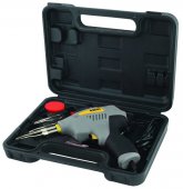 На фото Паяльник импульсный Sigma 250Вт 3-режима + аксессуары 6шт кейс (2742071)