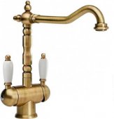 Смеситель для кухни Franke OLD-ENGLAND BICOMAND латунь-оптик (115.0028.204) На фото Смеситель для кухни Franke OLD-ENGLAND BICOMAND латунь-оптик (115.0028.204)
