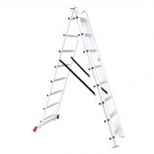 На фото Лестница алюминиевая Intertool 3-х секционная 3*8ступ. 5.09м (LT-0308)