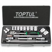 На фото Набор инструмента Toptul 1/2" 18ед. 6 граней (GCAD1802)